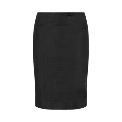 Pre-owned Givenchy Embossed 4g Logo Mini Skirt 'black' | Women's Size 40