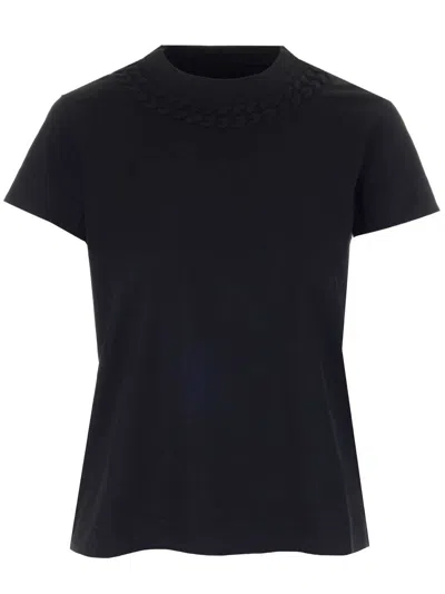 GIVENCHY EMBOSSED CHAIN COLLAR SLIMFIT TSHIRT