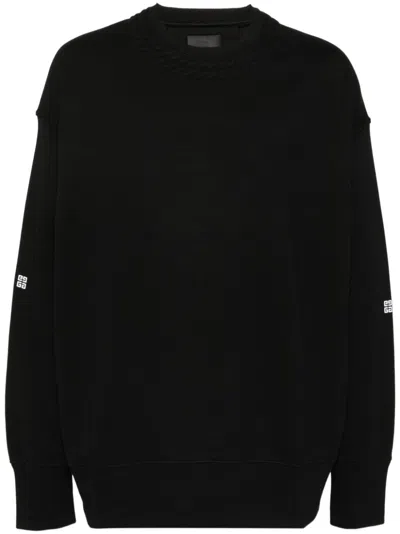 Givenchy Embossed-detail Sweatshirt In Black