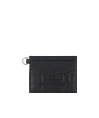 Givenchy Embossed-finish Leather Cardholder In Black