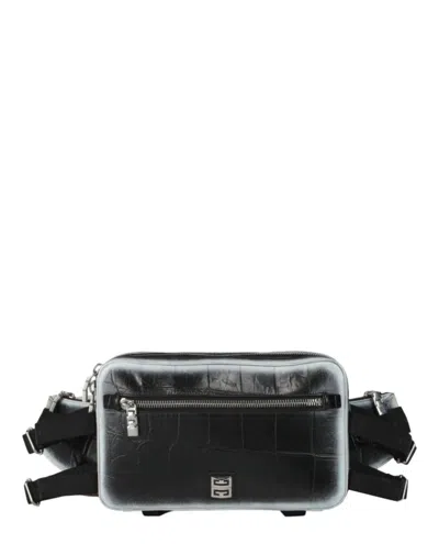 Givenchy Embossed Leather Chest Bag In Black
