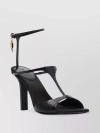 GIVENCHY EMBOSSED LEATHER HEEL SANDALS