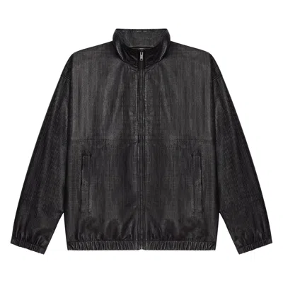 Pre-owned Givenchy Embossed Leather Jacket 'black' | Men's Size 52