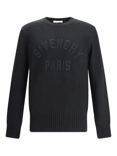 GIVENCHY EMBOSSED-LOGO CREW-NECK SWEATER