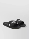 GIVENCHY EMBOSSED LOGO FAUX-LEATHER SLIDES