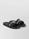Givenchy Black Logo Embossed Slides In Black
