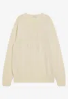 Givenchy Mens Ecru Brand-embroidery Crewneck Cotton Jumper In Neutral