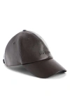 Givenchy Embossed Logo Leather Baseball Cap In Brown
