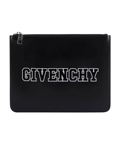 GIVENCHY GIVENCHY	LOGO DETAILED ZIPPED POUCH