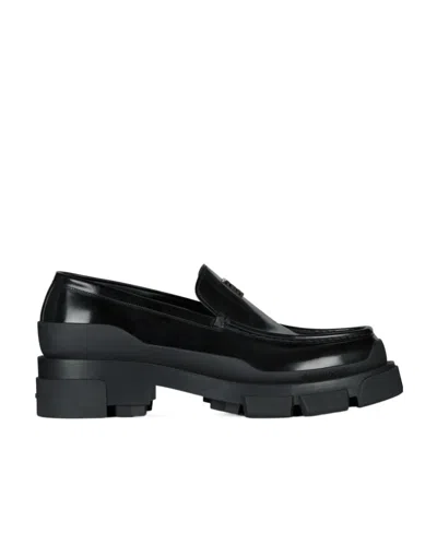 Givenchy Embossed-logo Loafers In Black