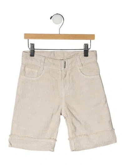 Pre-owned Givenchy Kids' Embossed Logo Shorts In Neutrals