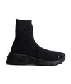 Givenchy Embossed-logo Sock-style Sneakers In Black