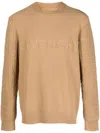Givenchy Embossed-logo Sweatshirt In Brown