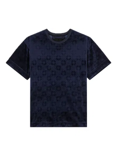 Givenchy Embossed-logo T-shirt In Blue