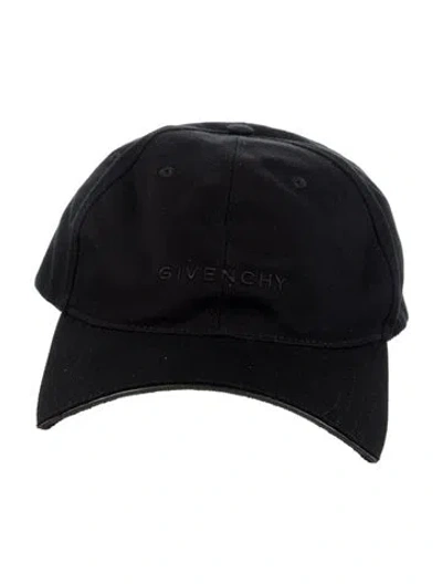 Pre-owned Givenchy Embroidered Accent Cap In Black
