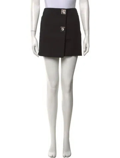 Pre-owned Givenchy Embroidered Accent Mini Skirt In Black