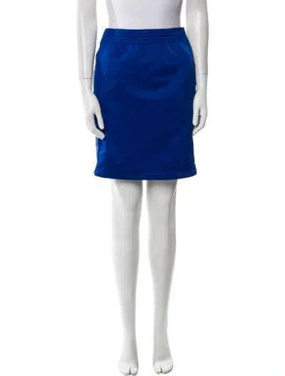 Pre-owned Givenchy Embroidered Accent Mini Skirt In Blue