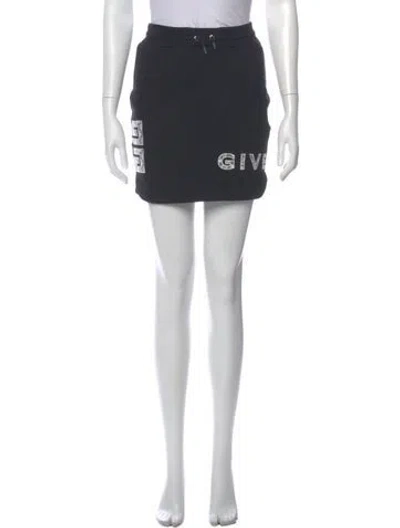 Pre-owned Givenchy Embroidered Accent Mini Skirt In Gray