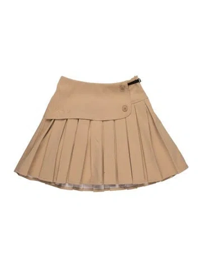 Pre-owned Givenchy Embroidered Accent Mini Skirt In Neutrals