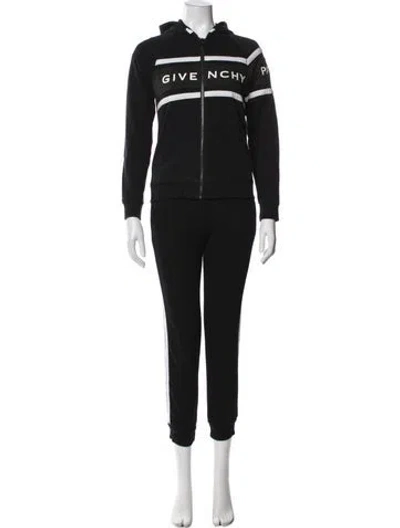 Pre-owned Givenchy Embroidered Accent Tracksuit In Black