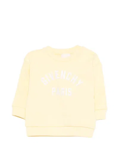 Givenchy Embroidered Baby Boy Sweatshirt In Yellow