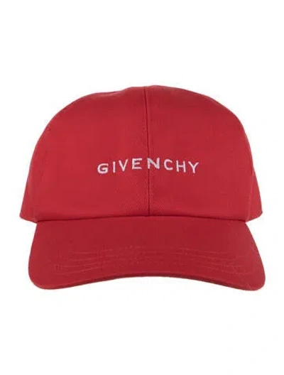 Pre-owned Givenchy Embroidered Baseball Cap W/tags In Red