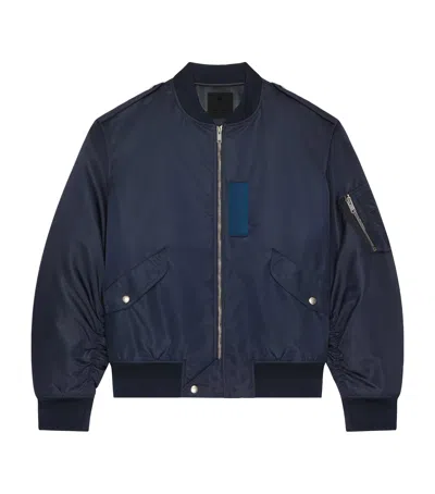 Givenchy Embroidered Bomber Jacket In Blue