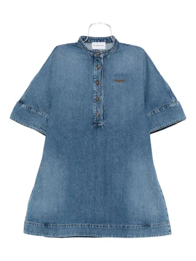 GIVENCHY BESTICKTES MINIKLEID MIT KNOPFLEISTE