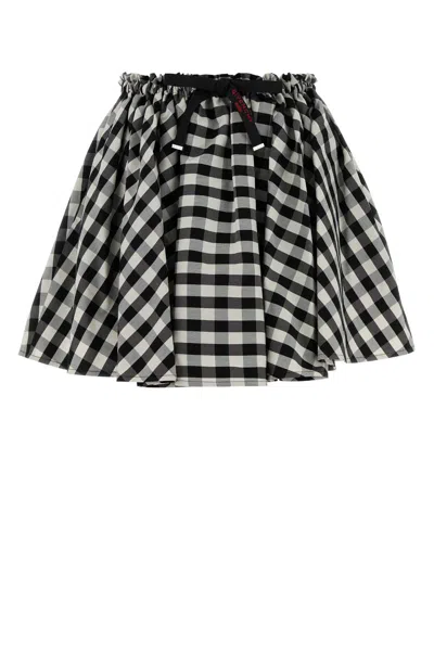 Givenchy Embroidered Checked Poplin Shirt In Black
