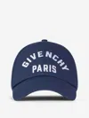 Givenchy Embroidered Cap With Curved Brim And Metal Buckle In Blue