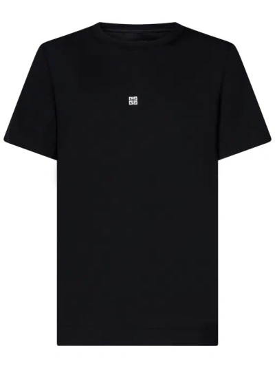 Givenchy Embroidered Cotton Jersey T-shirt In Black