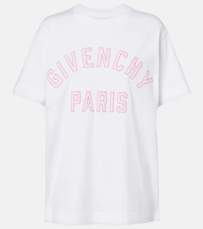Givenchy Logo-embroidered Boxy-fit T-shirt In White