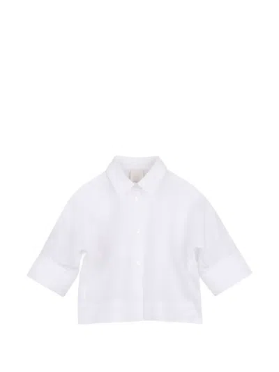 Givenchy Kids' Embroidered Cropped Shirt In White