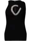 GIVENCHY EMBROIDERED HALTERNECK TOP