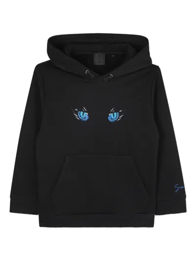 Givenchy Kids' Embroidered Hoodie In Black