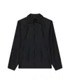 Givenchy Sustainable Black Overshirt With Embroidered Logo In Black