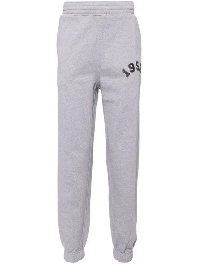 Givenchy Embroidered-leg Pants In Grey