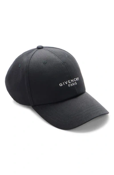 Givenchy Embroidered Logo Adjustable Baseball Cap In Black