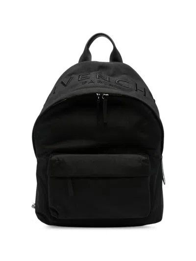 Givenchy Embroidered Logo Backpack In Black