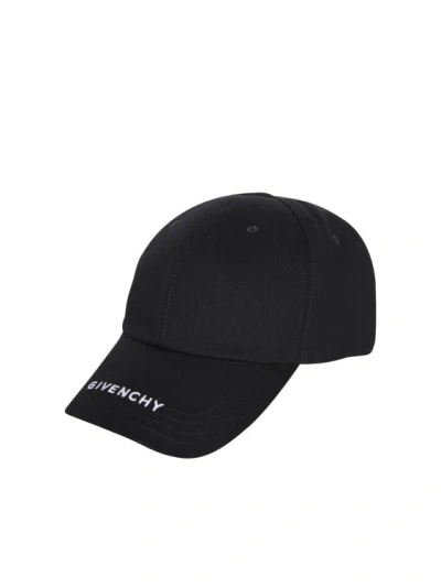 Givenchy Logo Embroidered Baseball Cap In Black