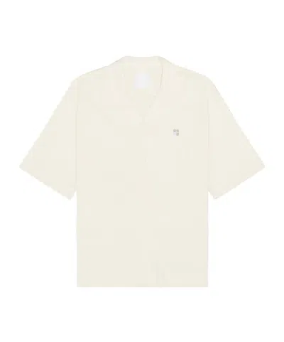 Givenchy Embroidered-logo Cotton Shirt In White