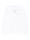 Givenchy White Couture Seam Sweatshirt With Embroidered Logo In White