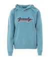 Givenchy Embroidered Logo Hoodie In Blue