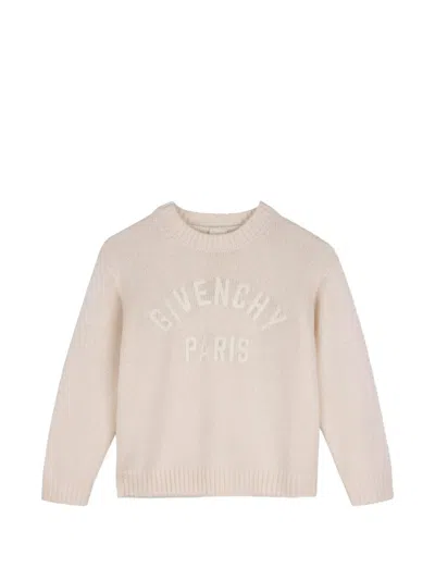 Givenchy Crew Neck Long-sleeved Knitwear In Neutral