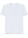 Givenchy Mc Slim Baby Blue T-shirt Embroidered Logo In Blue