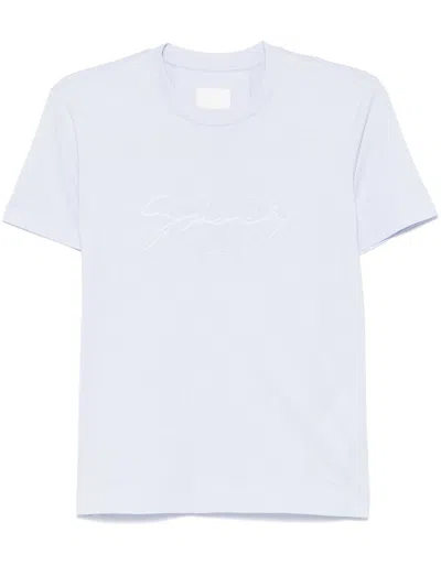 GIVENCHY EMBROIDERED-LOGO T-SHIRT