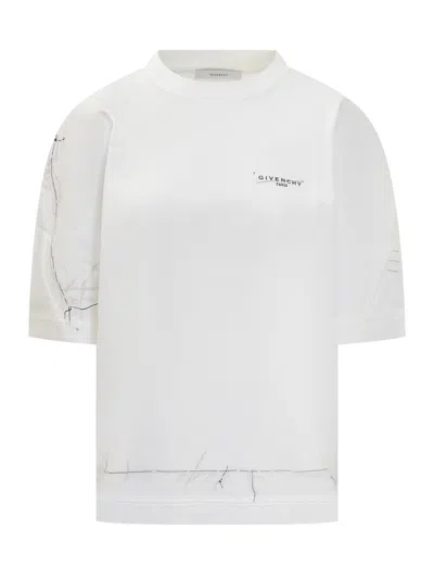 Givenchy Embroidered Logo T-shirt In White