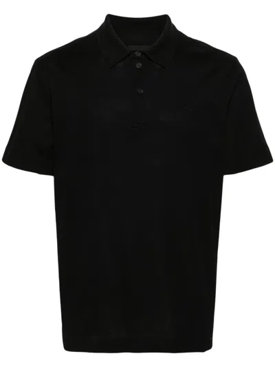 Givenchy Embroidered Polo Shirt In Black
