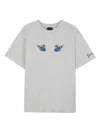 Givenchy Embroidered Short-sleeve T-shirt In Gray