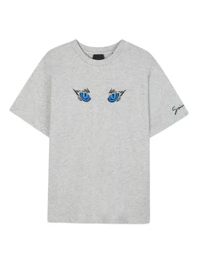 Givenchy Kids' Embroidered Short-sleeve T-shirt In Gray